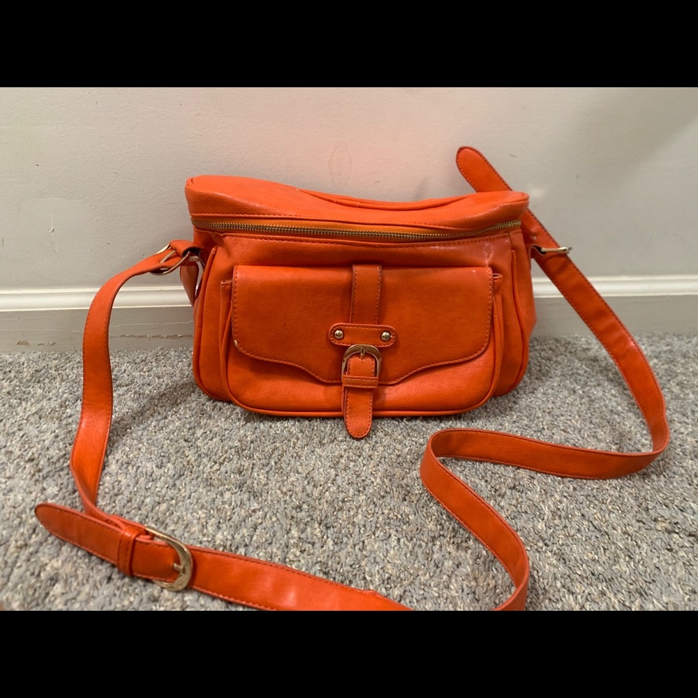 orange charming charlie purse